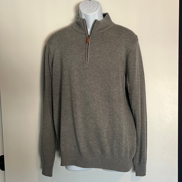 Men’s Size Medium Gray Vineyard Vines quarter zip (85% cotton / 15% cashmere) - Picture 1 of 5